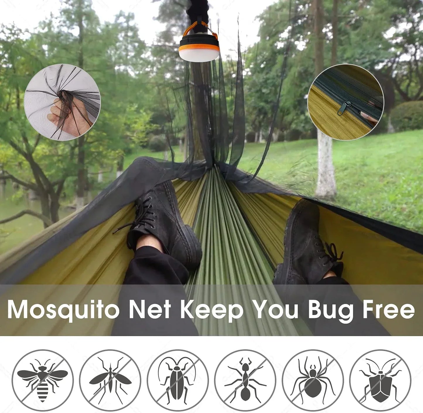 Frendorf | Nomaterra Hängematte | Mit Moskitonetz & Tarp | Ultraleicht & Wetterfest | Für Outdoor & Trekking