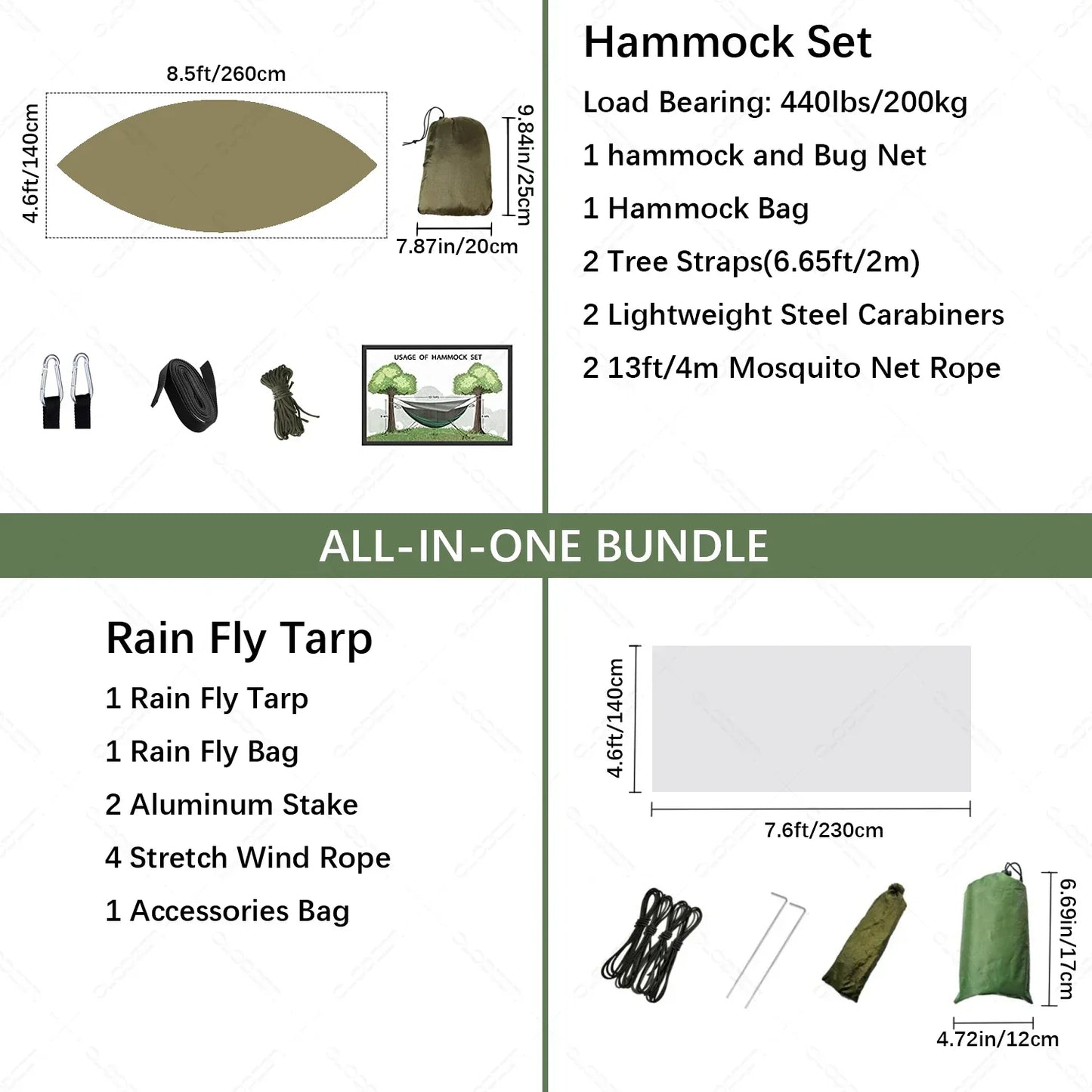 Frendorf | Nomaterra Hängematte | Mit Moskitonetz & Tarp | Ultraleicht & Wetterfest | Für Outdoor & Trekking
