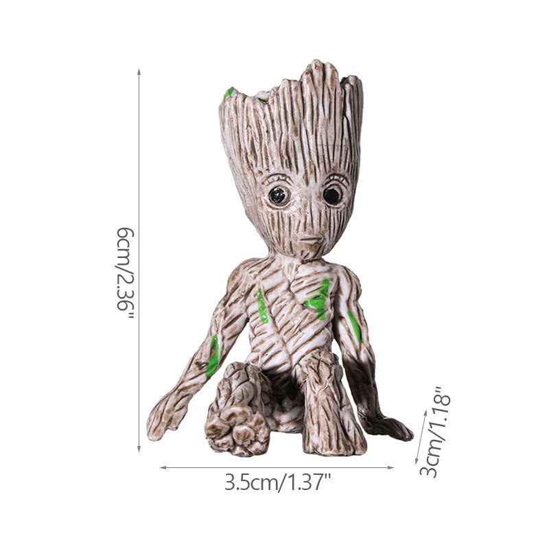 Cartoon Groot Miniaturfigur: Verspielte Bürodekoration