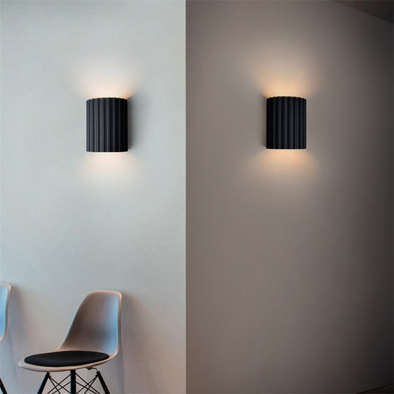 Falten Farbe Harz LED Wand Leuchte Lampe