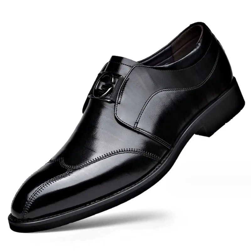 Frendorf | Herren Leder Schuhe Stilvolle Herren Schuhe Spitz Oxford Hochzeit Leder Herren Dress Schuhe Gentleman Büro Mann Schuh