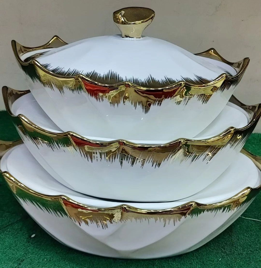 Frendorf | 3-teiliges Keramik-Boot Servierschalen