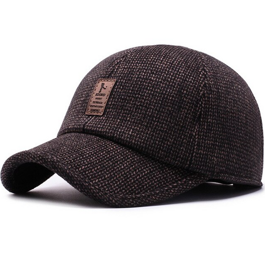 Frendorf Winter Baseball Cap | Warme Herren-Mütze mit einklappbaren Ohrenschützern (Verstellbar 57-61cm)