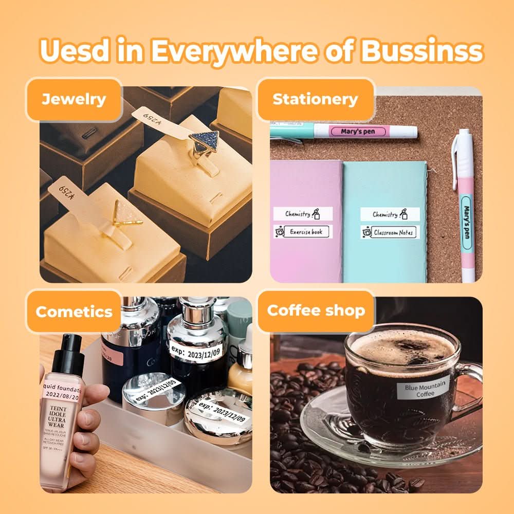 Frendorf | Tragbarer Bluetooth Thermo-Etikettendrucker mit Akku & 2–4 Zoll Etikettenbreite