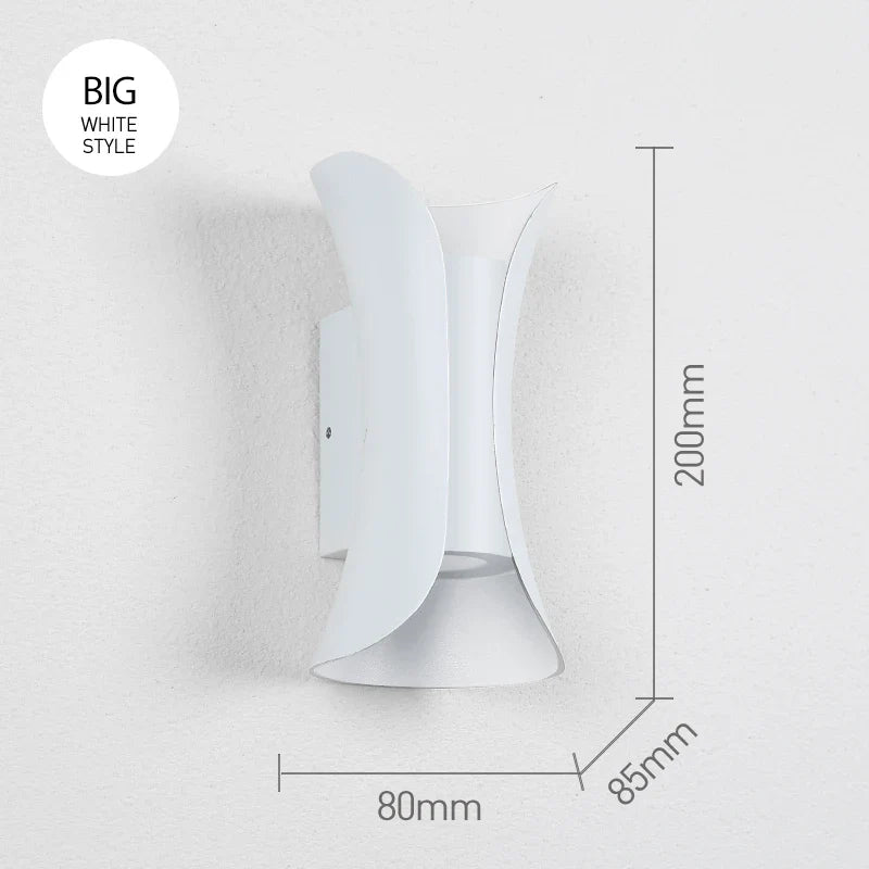 Frendorf | Moderne LED Wandleuchte – 6W/10W wasserdichte Außen- und Innenwandleuchte für Garten, Veranda, Badezimmer und Flur (IP65, Warm-/Neutral-/Kühlweiß, nordisches Design)