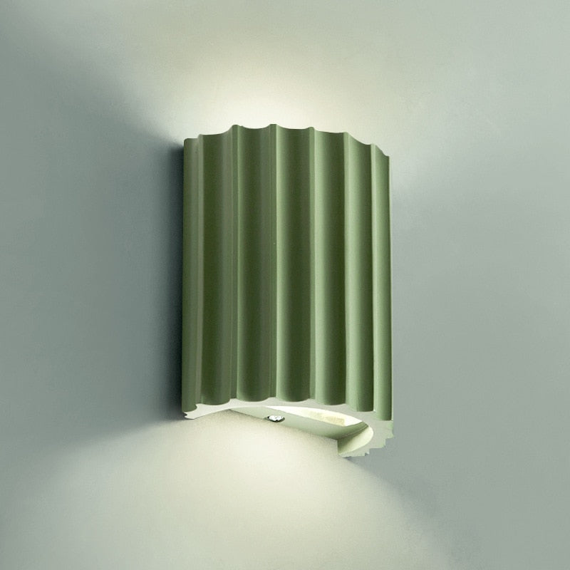 Falten Farbe Harz LED Wand Leuchte Lampe