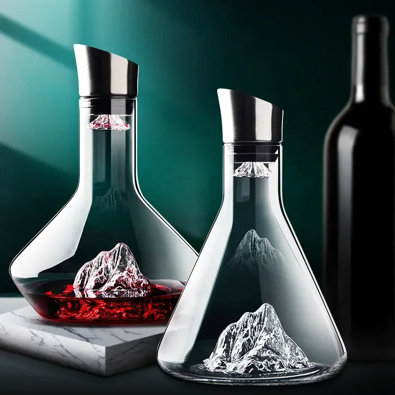 1500ml Iceberg Dekanter Kreativ bleifreies Kristallmaterial Luxus hochwertiges Zuhause Rotwein Weine Verteiler Dekanter Weinkrug