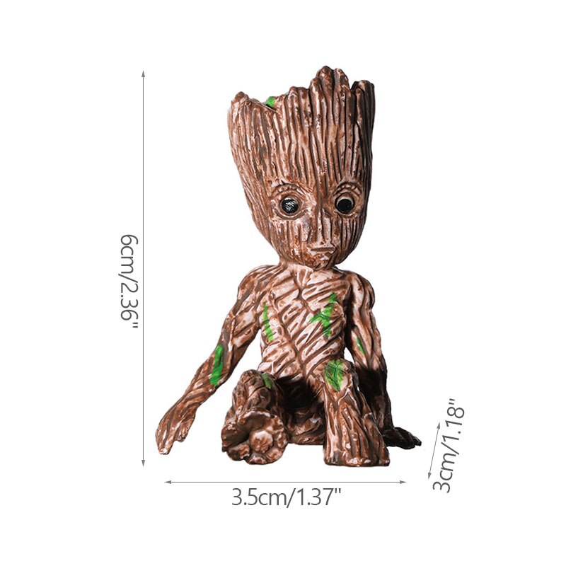Cartoon Groot Miniaturfigur: Verspielte Bürodekoration