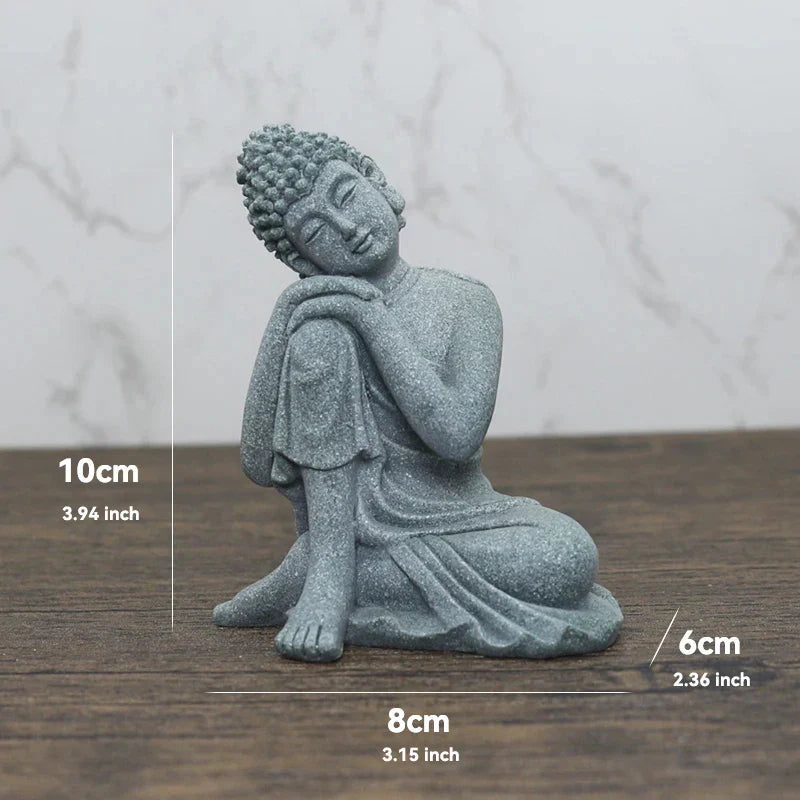 Buddha Stein Statue Kleine Buddhistischen Mönche Tibetischer Buddhismus Figuren Zen Garten Ornament Meditation Zuhause Aquarium Dekoration