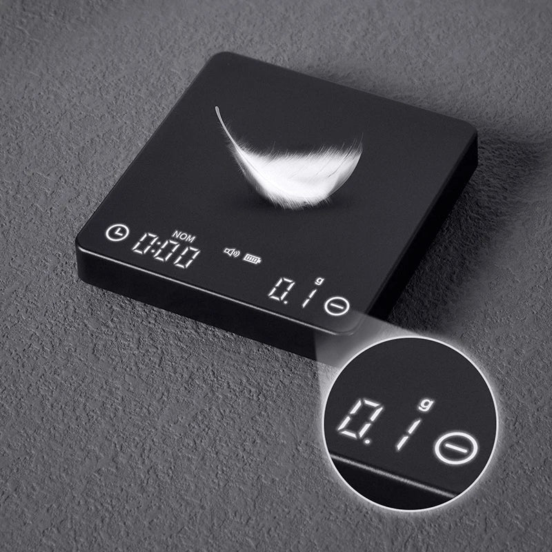 SearchPean Tiny/Tiny2s Espresso-Kaffee-Küchenwaage, Mini-Smart-Timer, USB, 2 kg/0,1 gg/oz/ml, kostenloser Versand, Geschenk für Mann und Frau