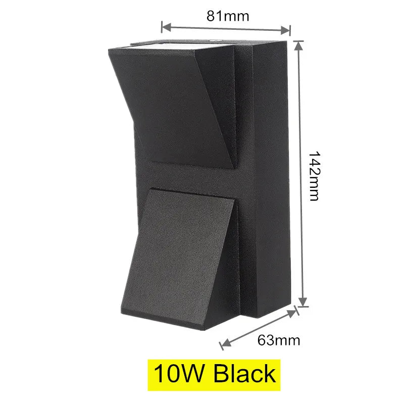 Frendorf | LED Wandleuchte – Außen wasserdicht IP65 Veranda- und Gartenwandleuchte, Innen Schlafzimmer Nachttischbeleuchtung, Aluminium Auf- und Ab-Lampe