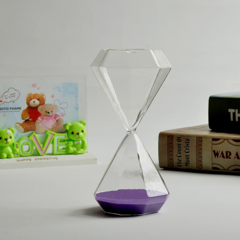 5–60 Minuten Diamantsanduhr, Sanduhr, Sanduhr, Kindergeschenk, Sanduhr, Heimdekoration, erhältlich in mehreren Farboptionen