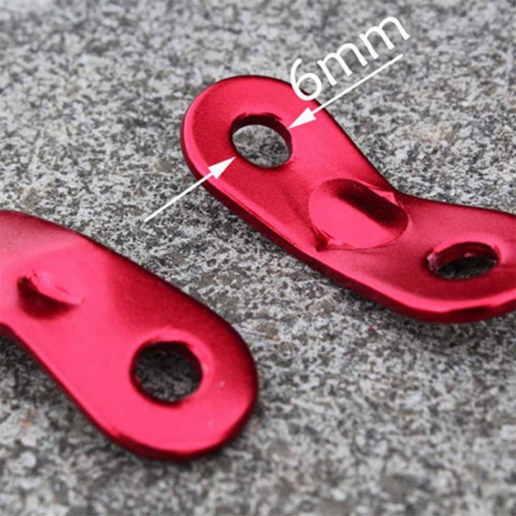 Frendorf | 10 PCS Outdoor Camping Aluminiumlegierung Kordelzüge Seil Spanntemperatur Zelt Schnur Seil Spanntemperatur (Rot)