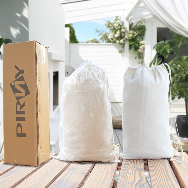 Frendorf | 200x150cm Doppel Outdoor Camping Fransen Canvas Hängematte mit Stock(Weiß)