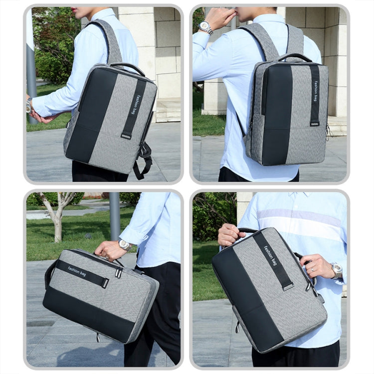 Frendorf | 140 Großraum-Business-Commute-Laptop-Rucksack mit USB-Ladeanschluss (Grau)