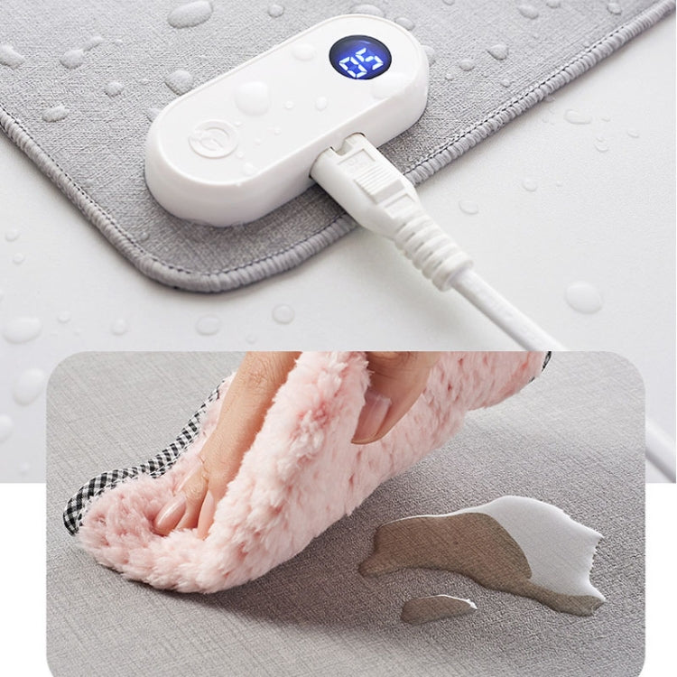 Frendorf | 150W 80x33cm beheizte Mausunterlage mit digitaler Anzeige einstellbarer Handwärmer Schreibtischunterlage 110V US-Stecker Schwarz