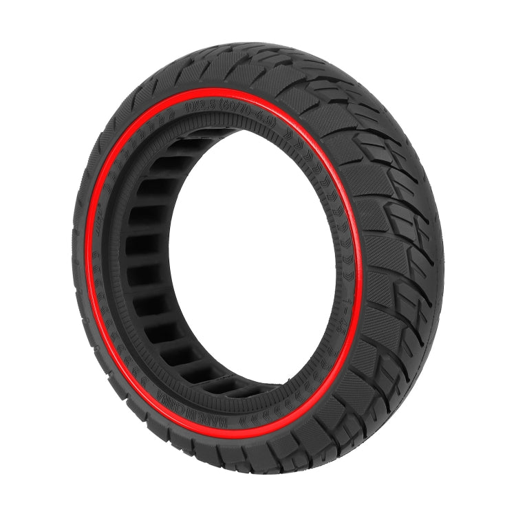 Frendorf | Für Ninebot Max G30 10 X 2.5 Zoll (60/70-6.5) Scooter Vollgummi-Reifen Rote Linie
