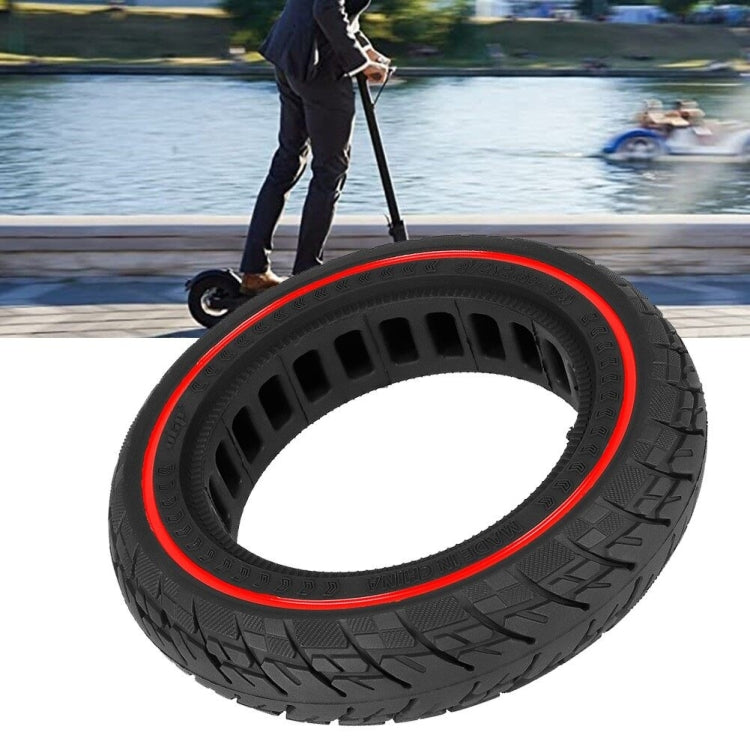 Frendorf | Für Ninebot Max G30 10 X 2.5 Zoll (60/70-6.5) Scooter Vollgummi-Reifen Rote Linie