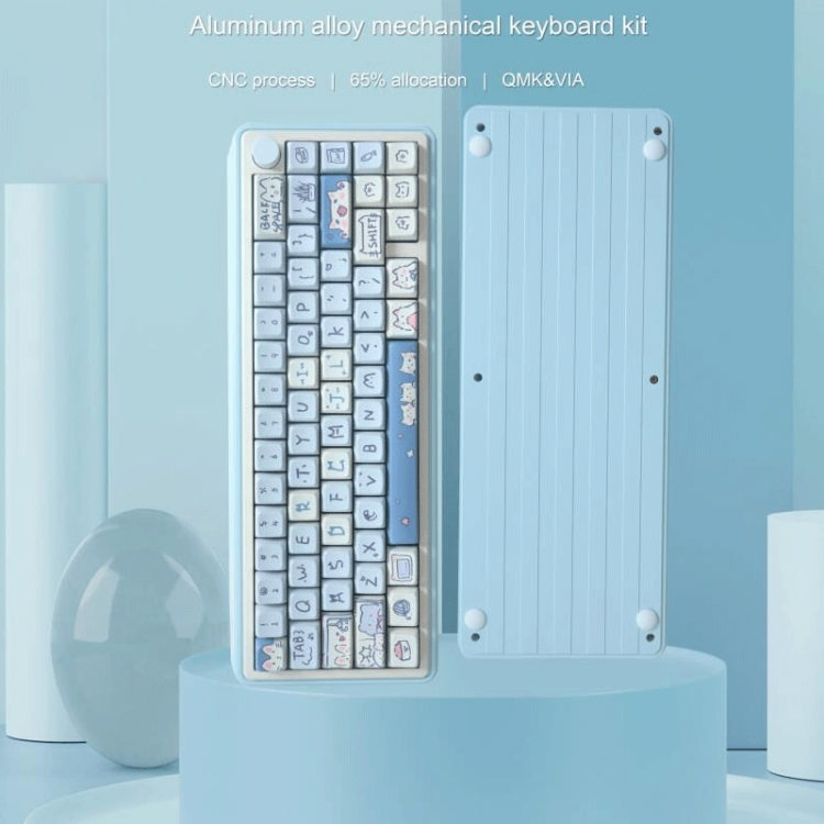 Frendorf | 148 Tasten MDA Höhe 5-seitig Wärmeanstieg PBT Mechanische Tastatur-Tastenkappen (Blau)