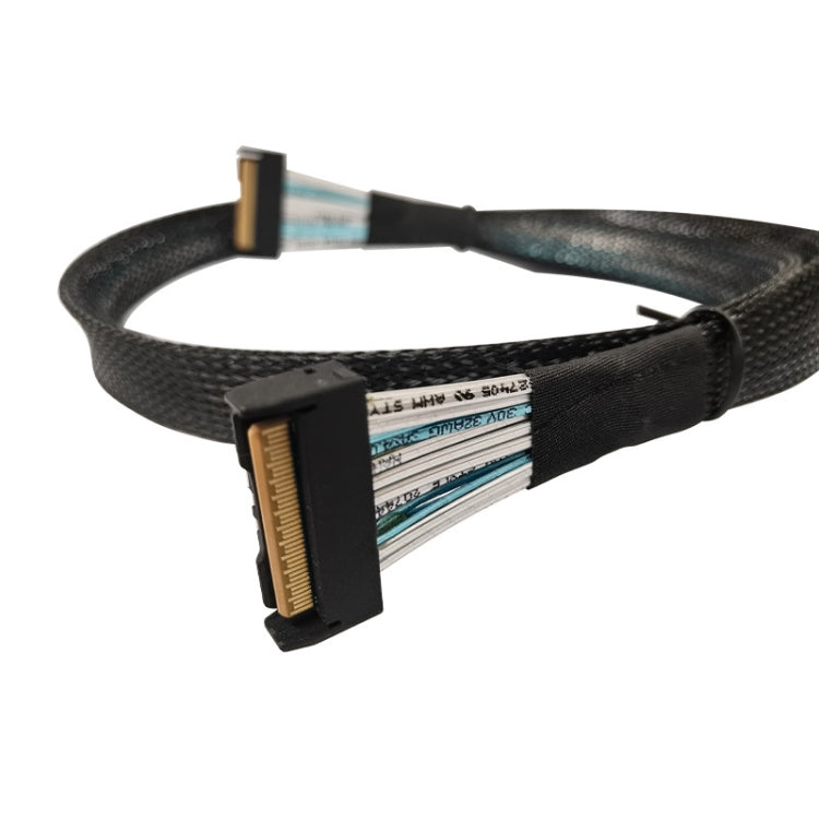 Frendorf | 32G Transfer PCIE5.0 Slim SAS MCIO 74P zu MCIO 74P Server Hochgeschwindigkeits-Drehverdrahtung 0,7 m