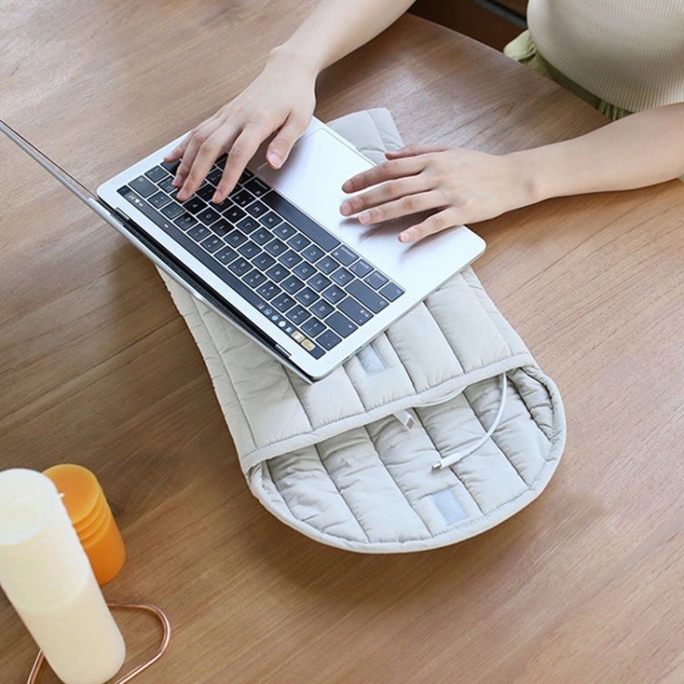 Frendorf | 15.6-16 Zoll Flach Baumwolle Stickerei Innentasche Leichtgewicht Raum Baumwolle Schutzhülle (Gelb Grün)