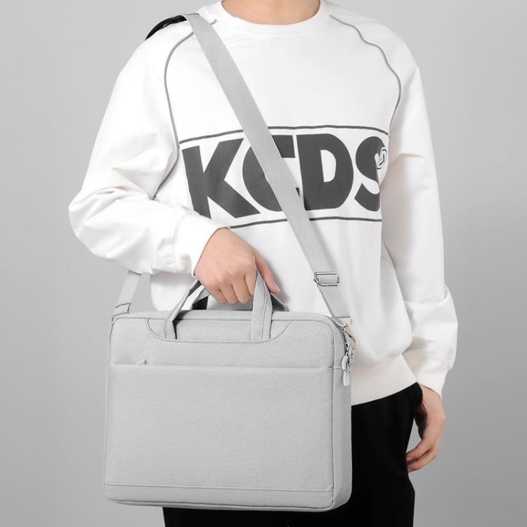 Frendorf | 17,3 Zoll Tragbare Umhängetasche für Gaming-Computer Laptop Schultertasche (Hellgrau)