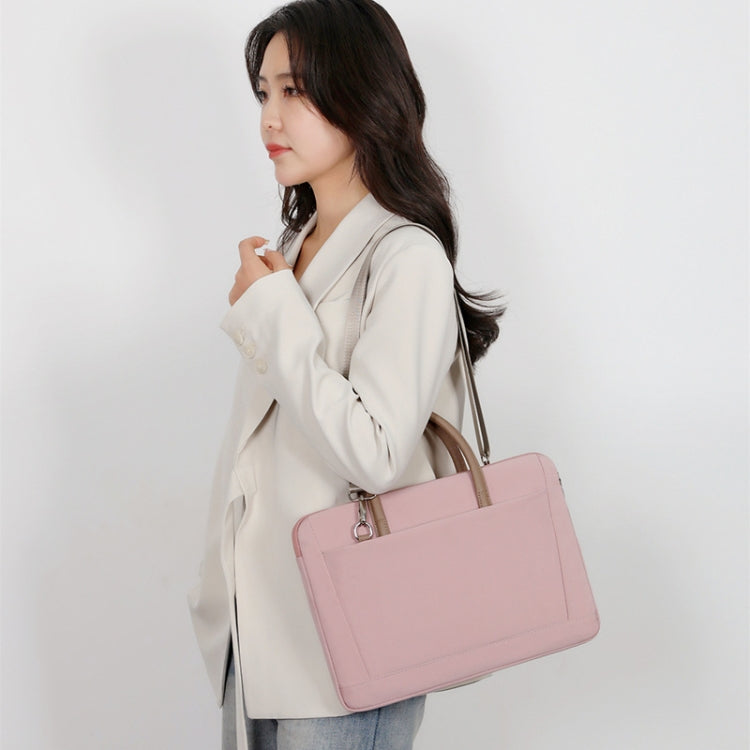 Frendorf | 14 - 14.6 Zoll Oxford-Stoff Laptop-Tasche Umhängetasche Tragetasche Aktentasche (Schwarz)