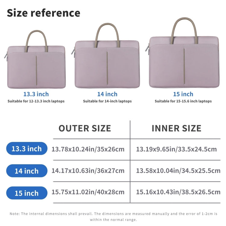 Frendorf | 14 -14.6 Zoll Oxford Stoff Laptop Tasche Herren Damen Aktentasche mit PU-Griff (Lotus Pink)