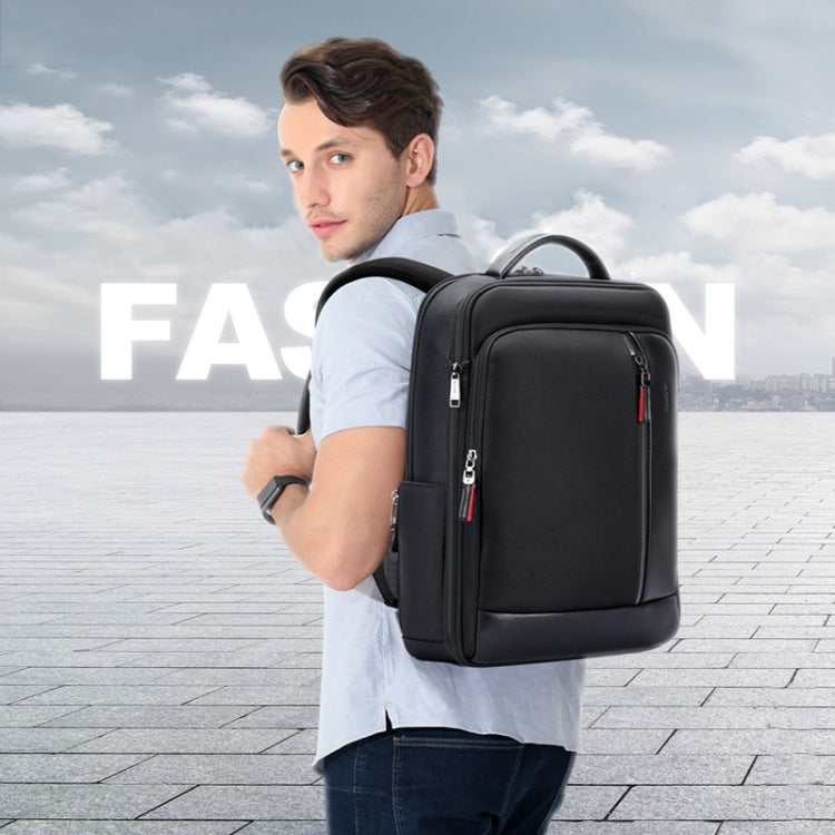 Frendorf | Bopai 751-006641A Große Kapazität Diebstahlschutz Wasserdicht Laptop Business Rucksack (Schwarz)