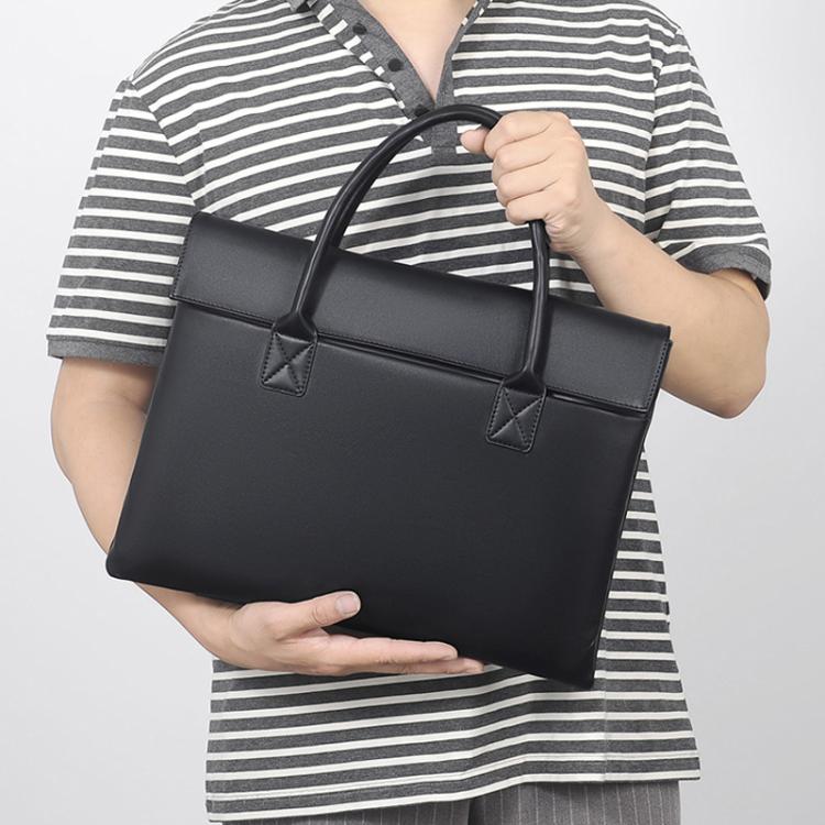 Frendorf | 14 Zoll Laptop Tasche Leichte Laptop Tasche Geschäft Einfach Tragbare Aktentasche (Schwarz)
