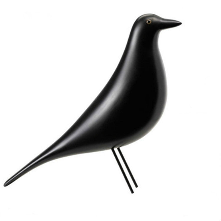 Resin Craft Vogel Figurine Büro Ornamente Heim Dekoration Zubehör (Schwarz)