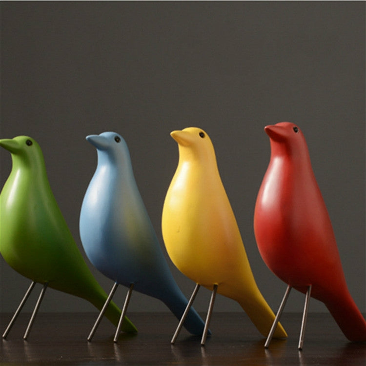 Resin Craft Vogel Figurine Büro Ornamente Heim Dekoration Zubehör (Schwarz)