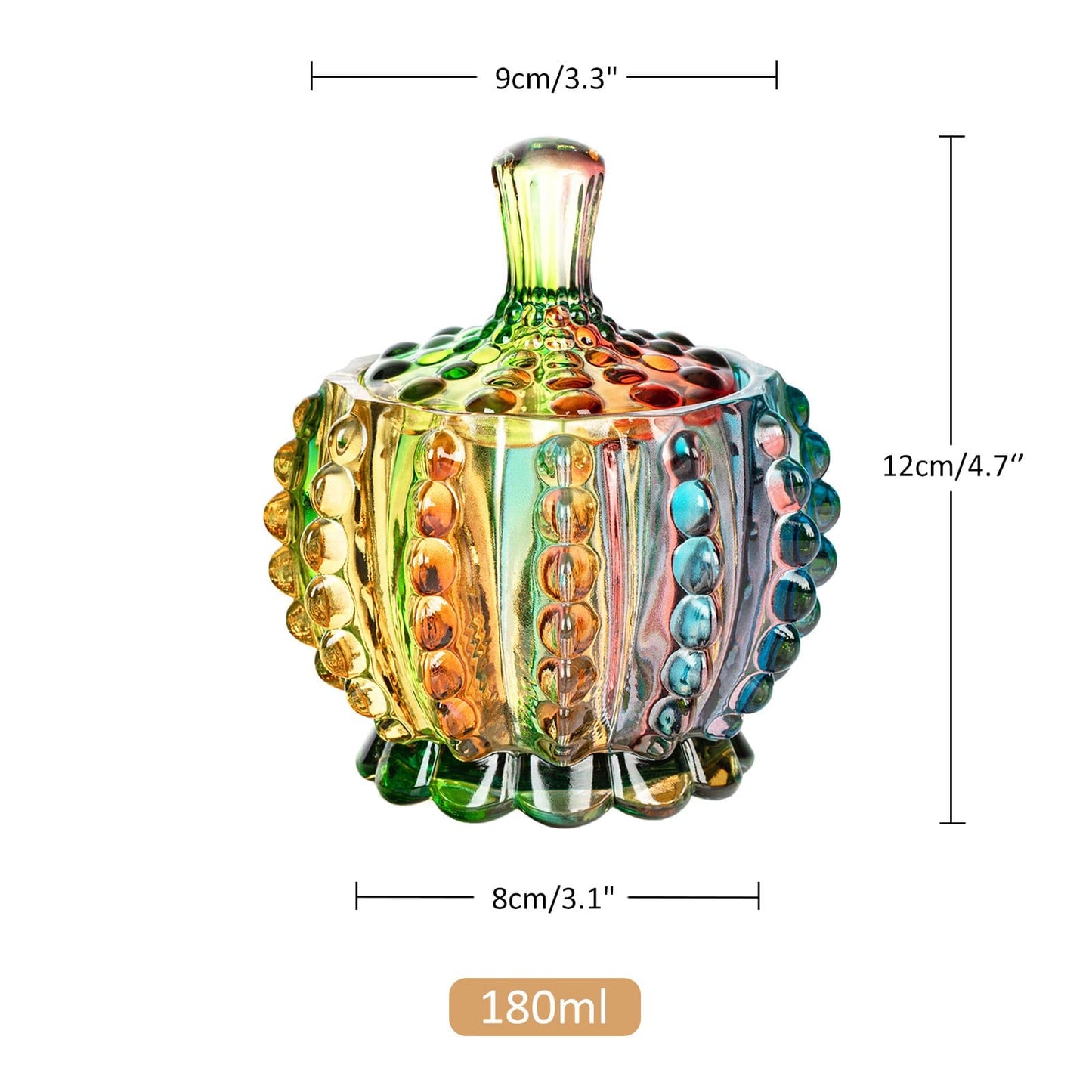 Iridescente Zuckerdose mit Deckel