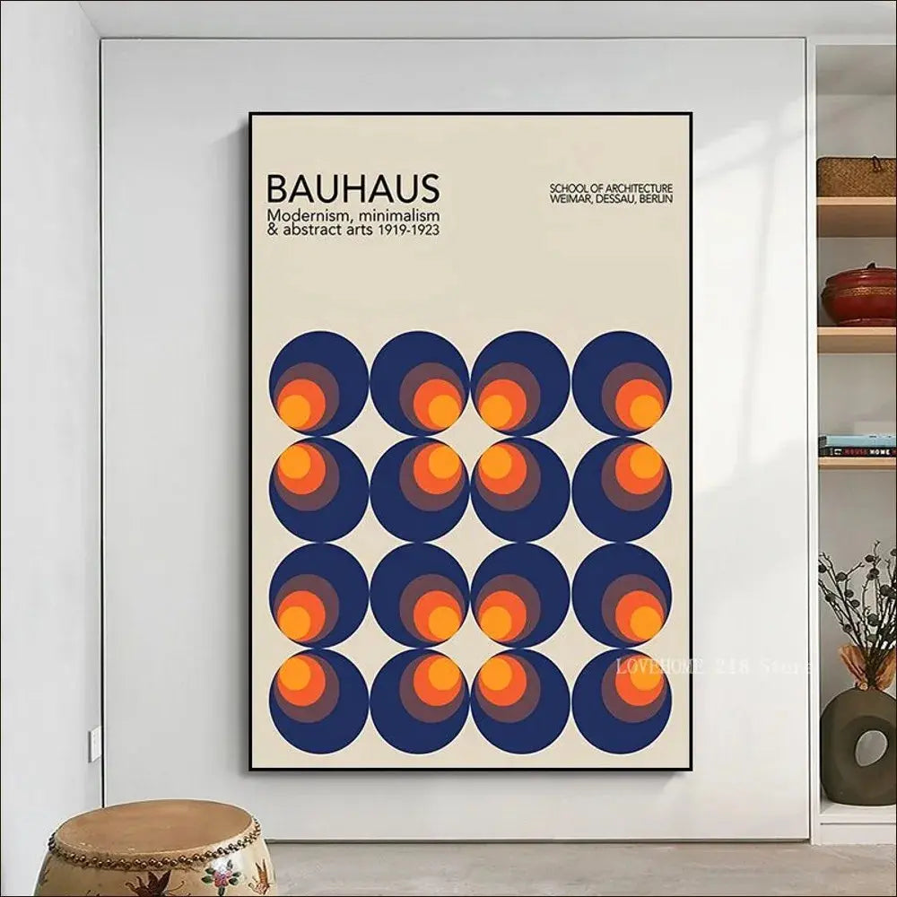 Frendorf | Bauhaus Regenbogen Geometrisches Poster zur Verschönerung Ihres Raumes
