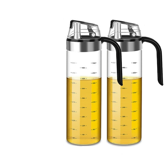 Frendorf | Auto Flip Gewürzbehälter Automatische Klappe und Auslaufsicheres Glas-Gewürzgefäß