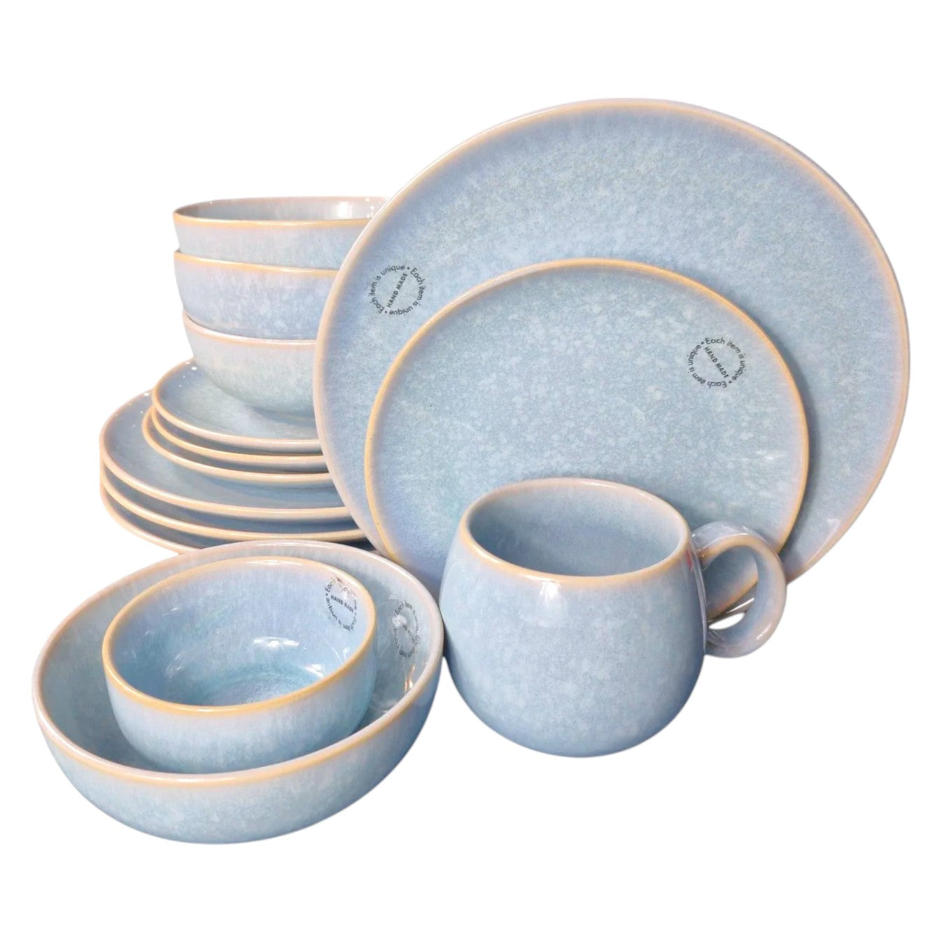 Frendorf | Bluebell Salatschüssel 20 cm - Elegante Keramikschüssel mit Blaubell-Design - Perfekt zum Servieren von Salaten, Früchten oder Beilagen - Ideal für den Alltag oder besondere Anlässe