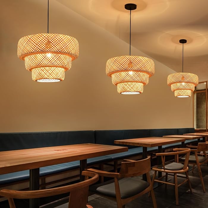 Frendorf | Beleuchten Sie Ihren Raum mit der eleganten Boho Bambus Pendelleuchte