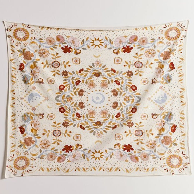 Botanische himmlische Wandteppich