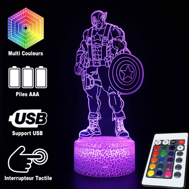 3D Lampe Marvel Captain America