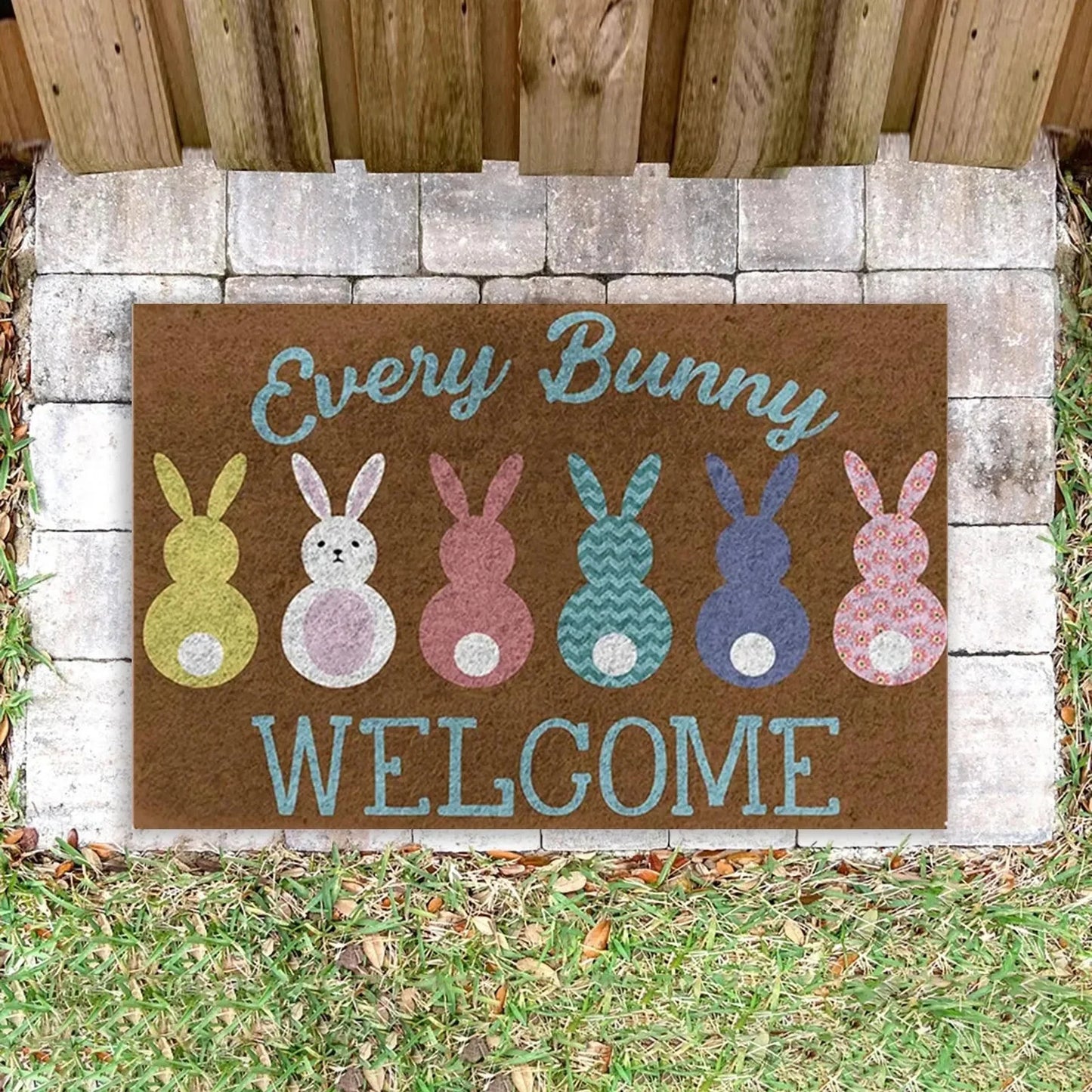 Cartoon Bunny Rabbit Rutschfeste Fußmatte