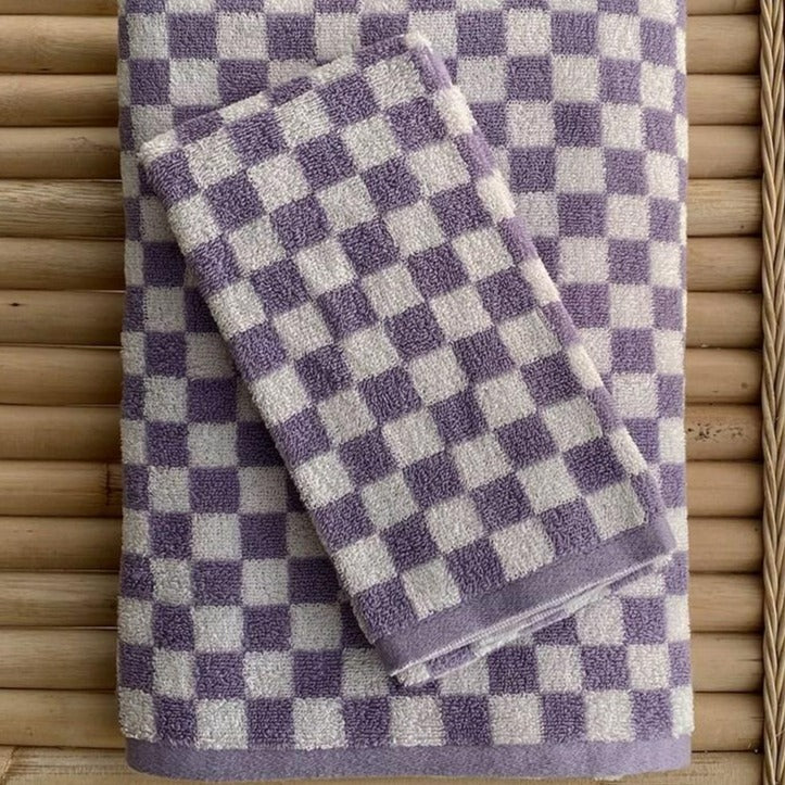 Klassische Schachbrett-Handtuchkollektion
