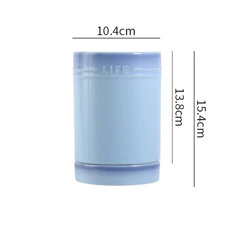 Farbiger Küchenutensilien-Organizer aus Keramik