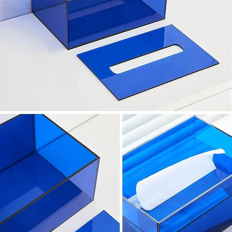 Farbenfroher Taschentuchbox-Halter aus Acryl