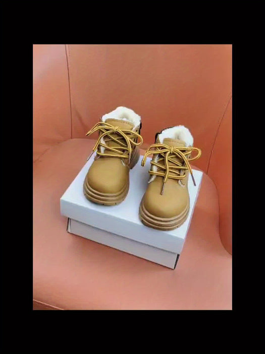 Frendorf Kinder Winterstiefel | Warm gefütterte, wasserfeste PU-Boots mit Profilsohle für Jungen