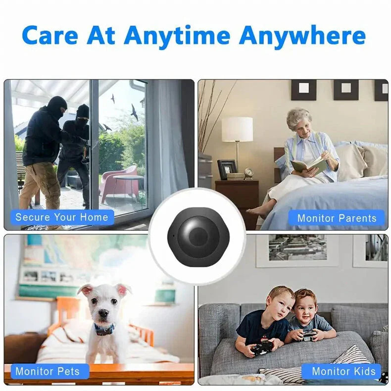 1080P HD H6 Mini WiFi Kamera - Drahtlose Smart Home Cam mit unsichtbarem Nachtmodus & Bewegungserkennung