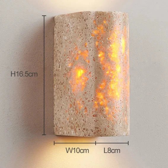 Frendorf | Beleuchten Sie Ihren Garten mit der Gelben Travertin Gartenwandlampe