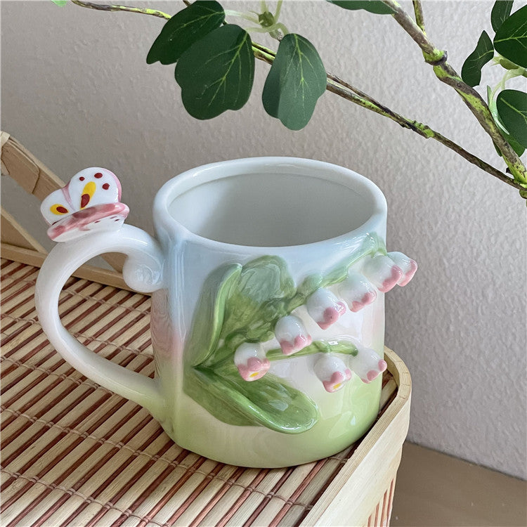 Frendorf 3D Floral Handbemalte Tasse