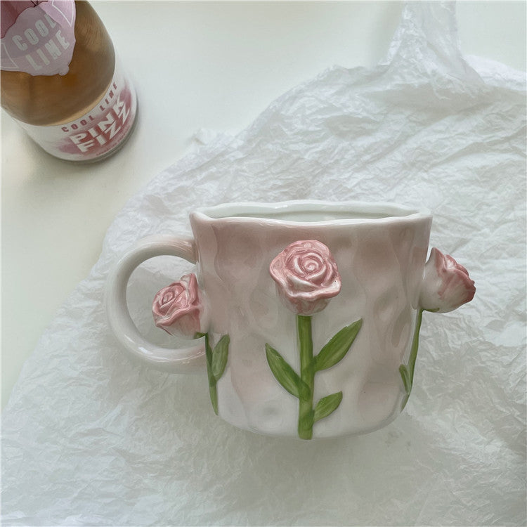 Frendorf 3D Floral Handbemalte Tasse