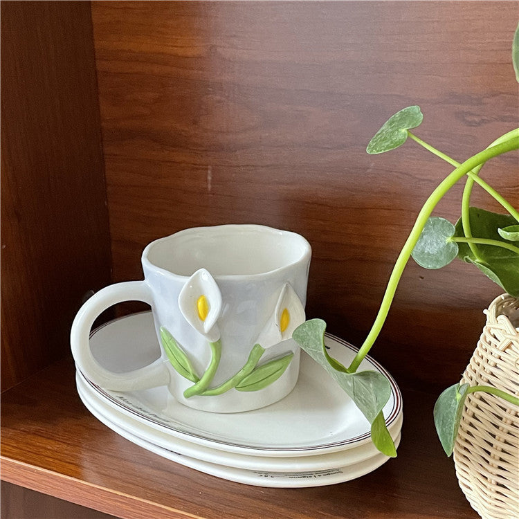 Frendorf 3D Floral Handbemalte Tasse