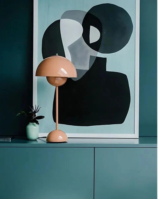 Pilzlampe im ikonischen Design | Schreibtischlampe mit LED-Lichtpanel